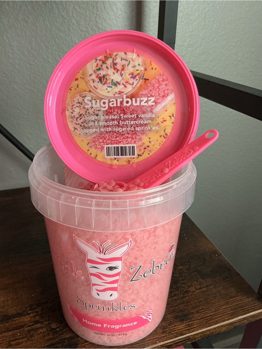 Sugarbuzz Pink Zebra Wax Melts in a 4 oz blend bag